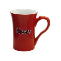 16 oz. Red Vienna Venetian custom ceramic coffee cup mug, with white interior. We are THE DIRECT SOURCE for great direct wholesale discount custom promotional coffee mugs!  164286