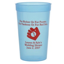 Smooth wholesale translucent custom printed 22 oz. plastic Stadium Cups! Discount affordable promotional product for Sport events, Schools, Churches, Corporate parties, Street Festivals, Restaurants, Bars and more! Lids sold seperately.