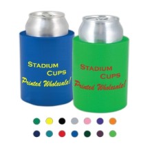 Custom Printed PVC Firm Foam Can Cooler Sleeve Koozie. PVC Foam Material for a great Insulated Cold Cooler Keeper! We have a TON of unique WHOLESALE DIRECT personalized Can & Bottle Foam / Neoprene Foam custom Koozies!  CUSI28