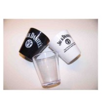 Plastic 1.5 oz. Styrene custom imprinted Shot Glasses! Choice of Clear, Black or white plastic with silk-screened Logo and text. We're a wholesale direct supplier of many discount plastic, glass etched, ceramic and metal Shot Glasses! PLAB114