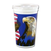 Smooth wholesale custom printed 22 oz. plastic Stadium Cups! Discount affordable promotional product for Sport events, Schools, Churches, Corporate parties, Street Festivals, Restaurants, Bars and more! Lids sold seperately. SMO0278