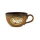 8 oz. Custom promotional Handcrafted Glazed Stoneware Ceramic Coffee Cup Mugs. A beautiful and unique handmade clay Old World coffee mug with glaze finish and a Classic Country design. We are THE DIRECT SOURCE for custom Stoneware Mugs.  CUSZ285